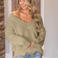 Frayed Hem Dropped Shoulder Sweater