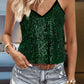 Sequin V-Neck Spaghetti Strap Cami