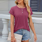 Round Neck Rolled Short Sleeve T-Shirt