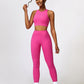 Cutout Cropped Sport Tank and Leggings Set