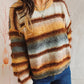 Striped Round Neck Long Sleeve Sweater