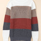 Color Block Round Neck Sweater