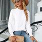 Frill Mock Neck Long Sleeve Blouse