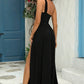 One-Shoulder Split Maxi Dress