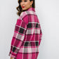 Plaid Button Up Collared Neck Jacket