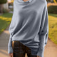 Texture Round Neck Long Sleeve Sweater