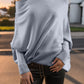 Texture Round Neck Long Sleeve Sweater