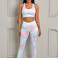 Printed Sports Bra and Leggings Set