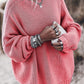 Round Neck Drop Shoulder Sweater