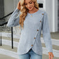 Round Neck Long Sleeve Blouse