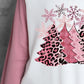 Christmas Tree Graphic Round Neck Long Sleeve T-Shirt