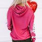 LOVE Heart Drawstring Dropped Shoulder Hoodie