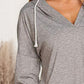 Drawstring Dropped Shoulder Long Sleeve Hoodie