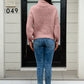 Cable-Knit Turtleneck Long Sleeve Sweater