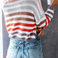 Striped Round Neck Knit Top