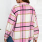 Plaid Button Up Dropped Shoulder Jacket