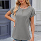 Round Neck Rolled Short Sleeve T-Shirt