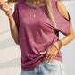 Round Neck Cold Shoulder T-Shirt