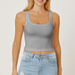 Square Neck Wide Strap Tank