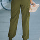 Tied High Waist Cargo Joggers