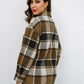 Plaid Button Up Collared Neck Jacket