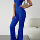 Strapless Lace-Up Jumpsuit