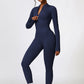 Half Zip Long Sleeve Active Jumpsuit