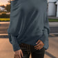 Texture Round Neck Long Sleeve Sweater