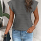 Mock Neck Cap Sleeve T-Shirt