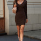 Long Sleeve V-Neck Bodycon Dress