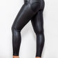 Full Size PU Leather Zip Detail Leggings