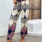 Printed Smocked High Waist Pants