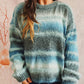 Striped Round Neck Long Sleeve Sweater