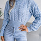 Cable-Knit Round Neck Sweater