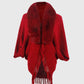 Open Front Fringe Hem Poncho