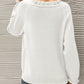 Ruffled Quarter-Button Sweater