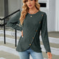 Round Neck Long Sleeve Blouse