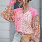 Floral Printed Puff Sleeve V-Neck Shirt