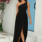 One-Shoulder Split Maxi Dress