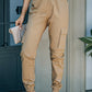 Elastic Waist Ankle-Length Cargo Joggers