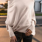 Texture Round Neck Long Sleeve Sweater