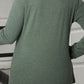 Plus Size Half Snap Long Sleeve T-Shirt