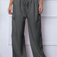 Drawstring Waist Pants with Pockets