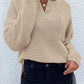 Notched Long Sleeve Sweater