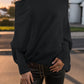 Texture Round Neck Long Sleeve Sweater