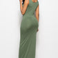 Scoop Neck Wide Strap Maxi Dress