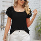 Square Neck Flutter Sleeve T-Shirt