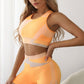 Color Block Sports Bra and Shorts Set