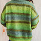 Striped Round Neck Long Sleeve Sweater