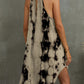 Tie-Dye Grecian Neck Dress